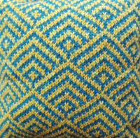 Knitted Diamond-Chevrons Cushion CW6001 - All Wool Coverr